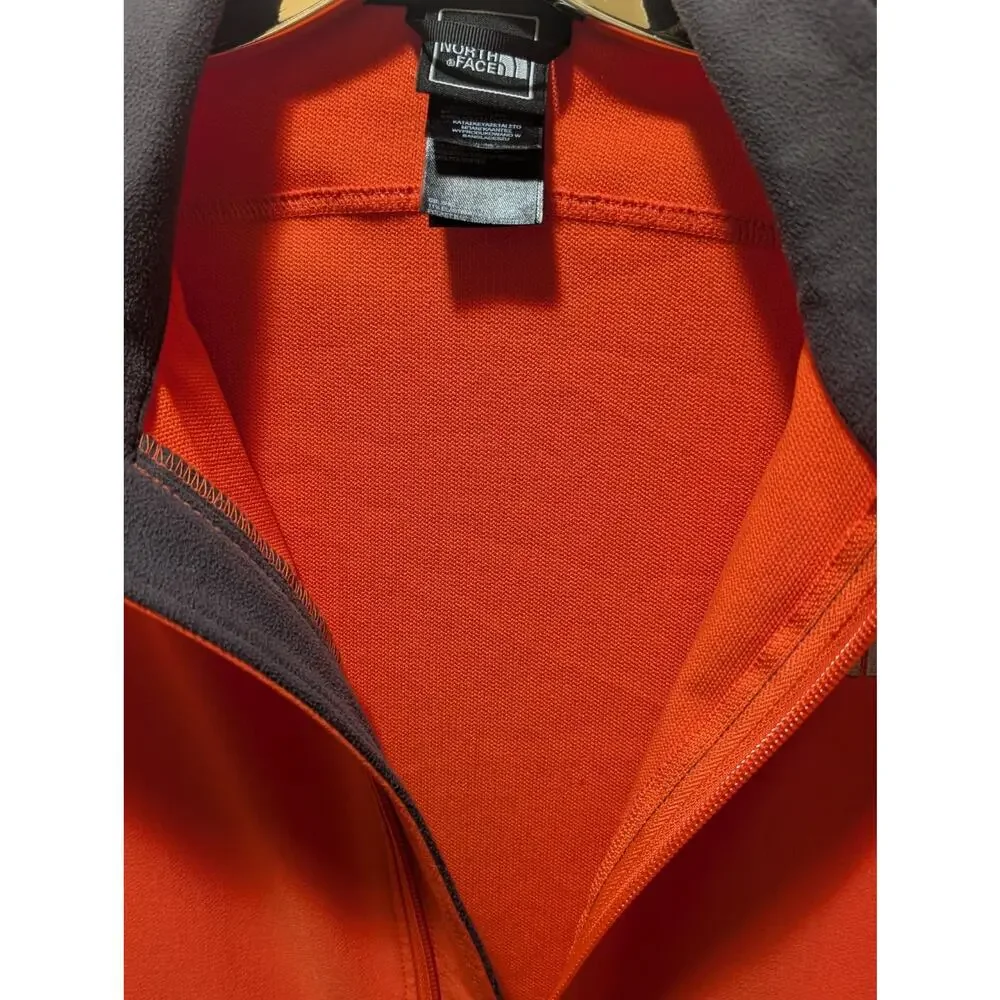 The North Face Womens S Neon Orange Softshell Jacket Full Zip Mock Neck Casual - Picture 7 of 11